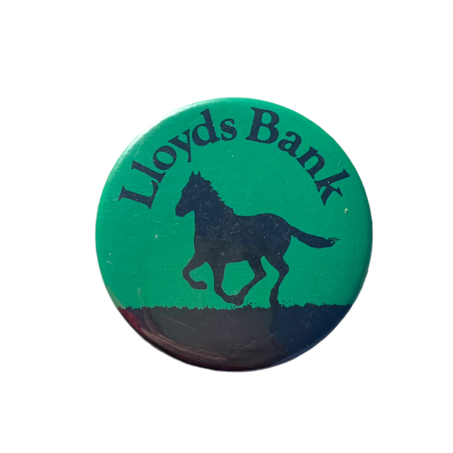 A round green badge with the text 'Lloyds Bank' and a silhouette of a horse on it.