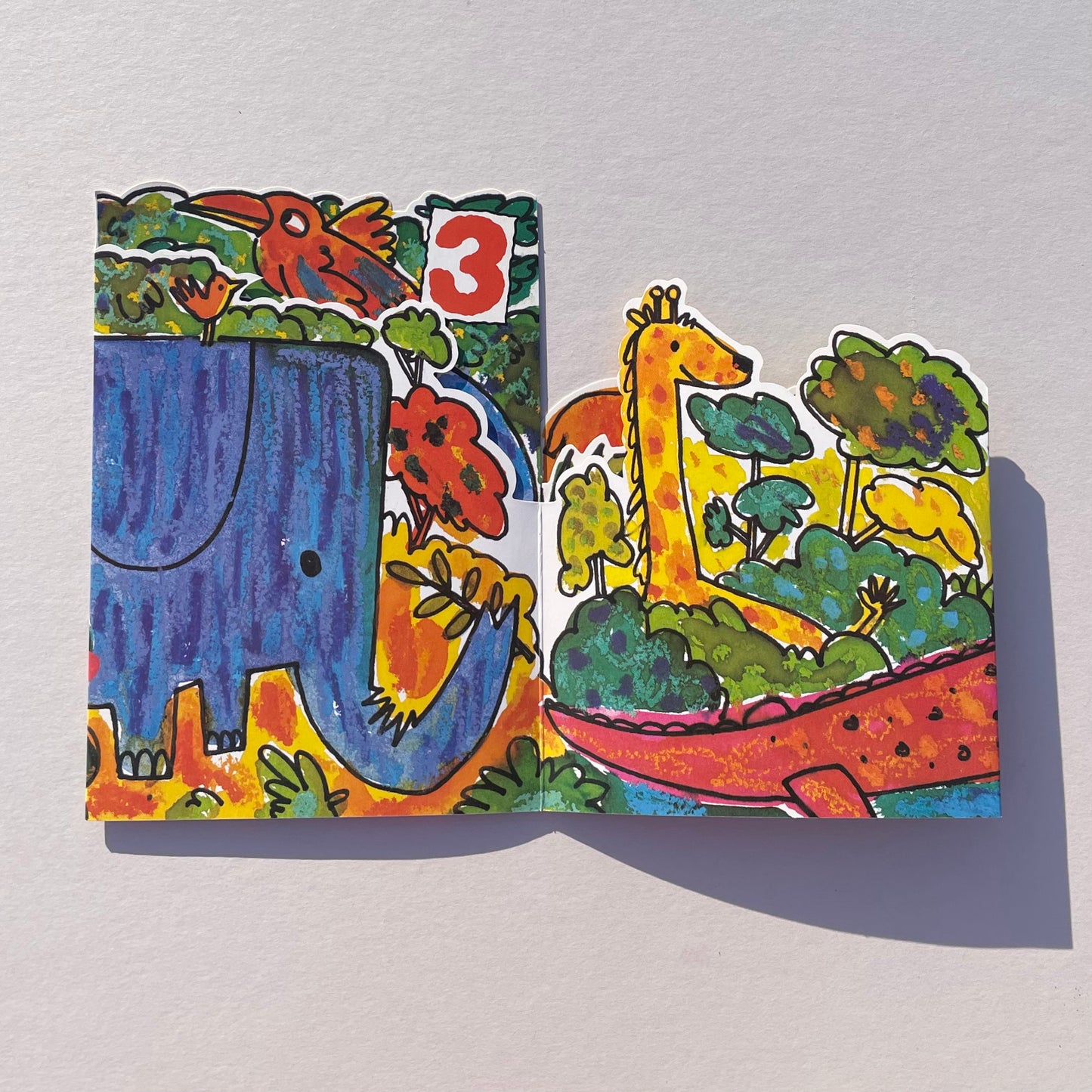'3' Zoo Wildlife Birthday Card