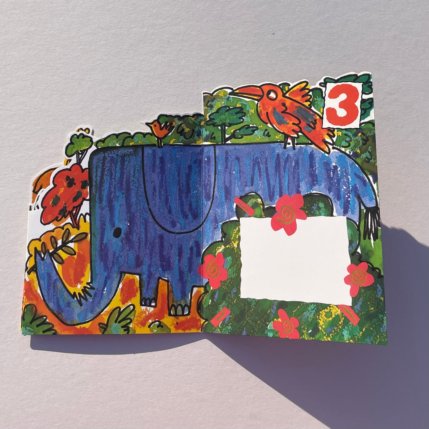 '3' Zoo Wildlife Birthday Card